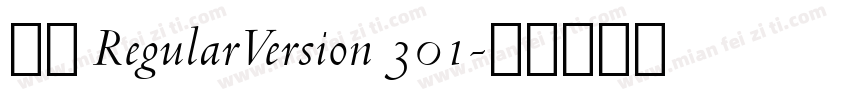 幼圆 RegularVersion 301字体转换